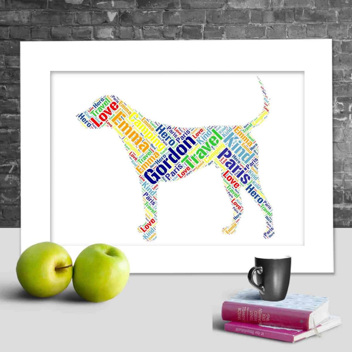 English Foxhound word art print