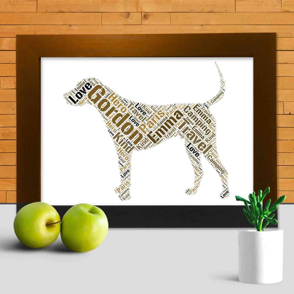 Customised English Foxhound Gift – Personalised Word Art Print - Image 2
