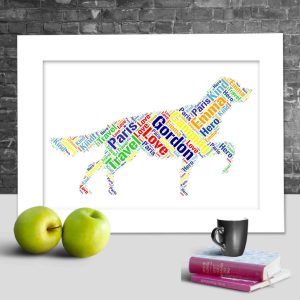 Personalised English Setter word art