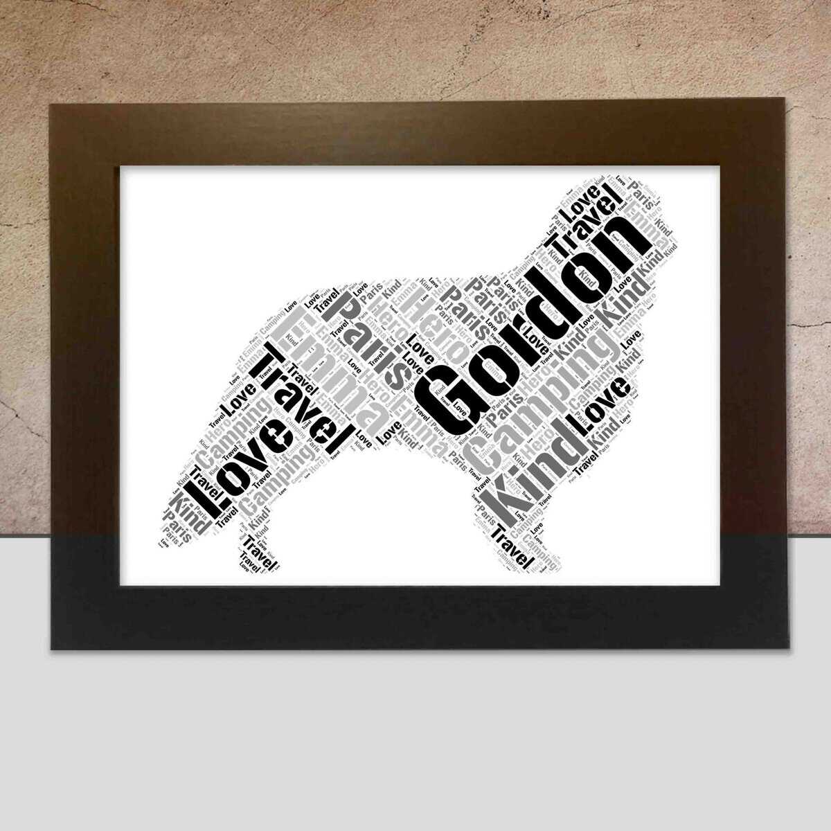 English Toy Spaniel Personalised Word Art – Custom Made Print - Image 2