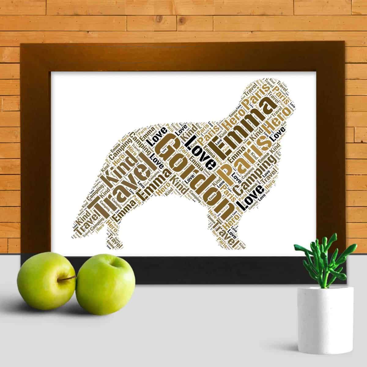 English Toy Spaniel Personalised Word Art – Custom Made Print - Image 3