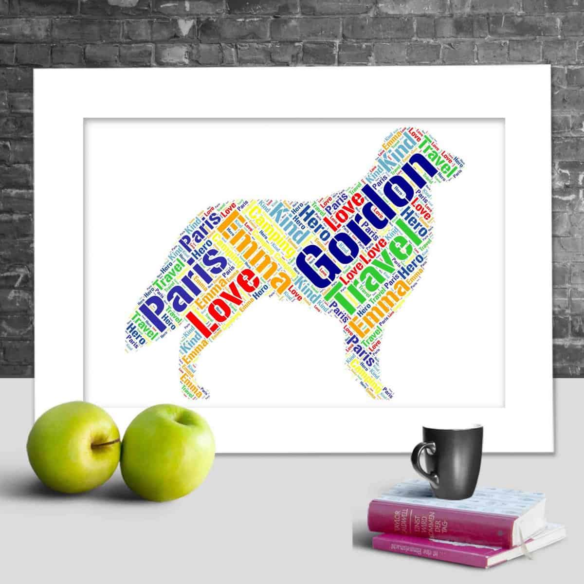 Flat-coated Retriever Custom Print – Personalised Word Art Design - Image 2