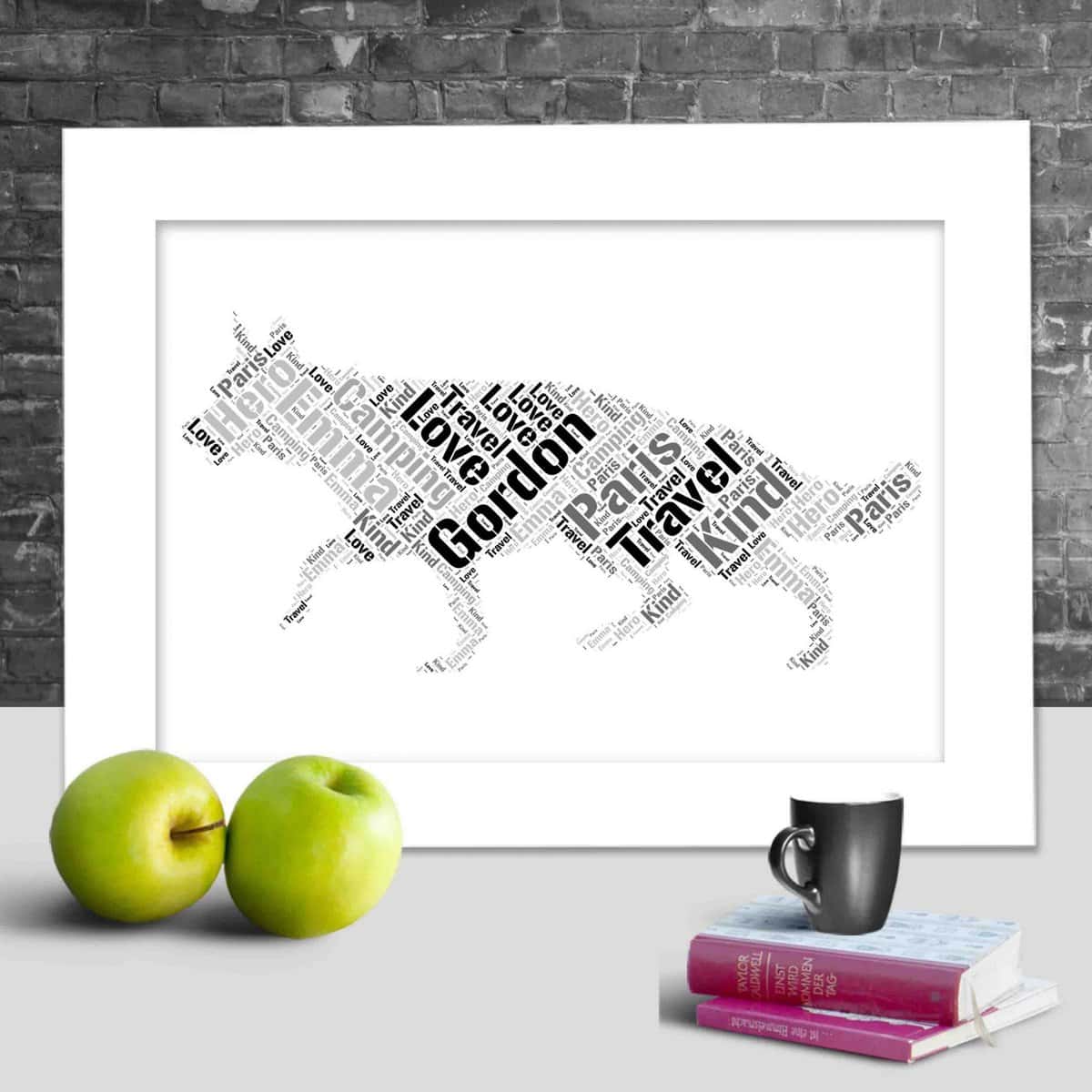 German Shepherd Dog Personalised Word Art – Custom Made Print - Image 2
