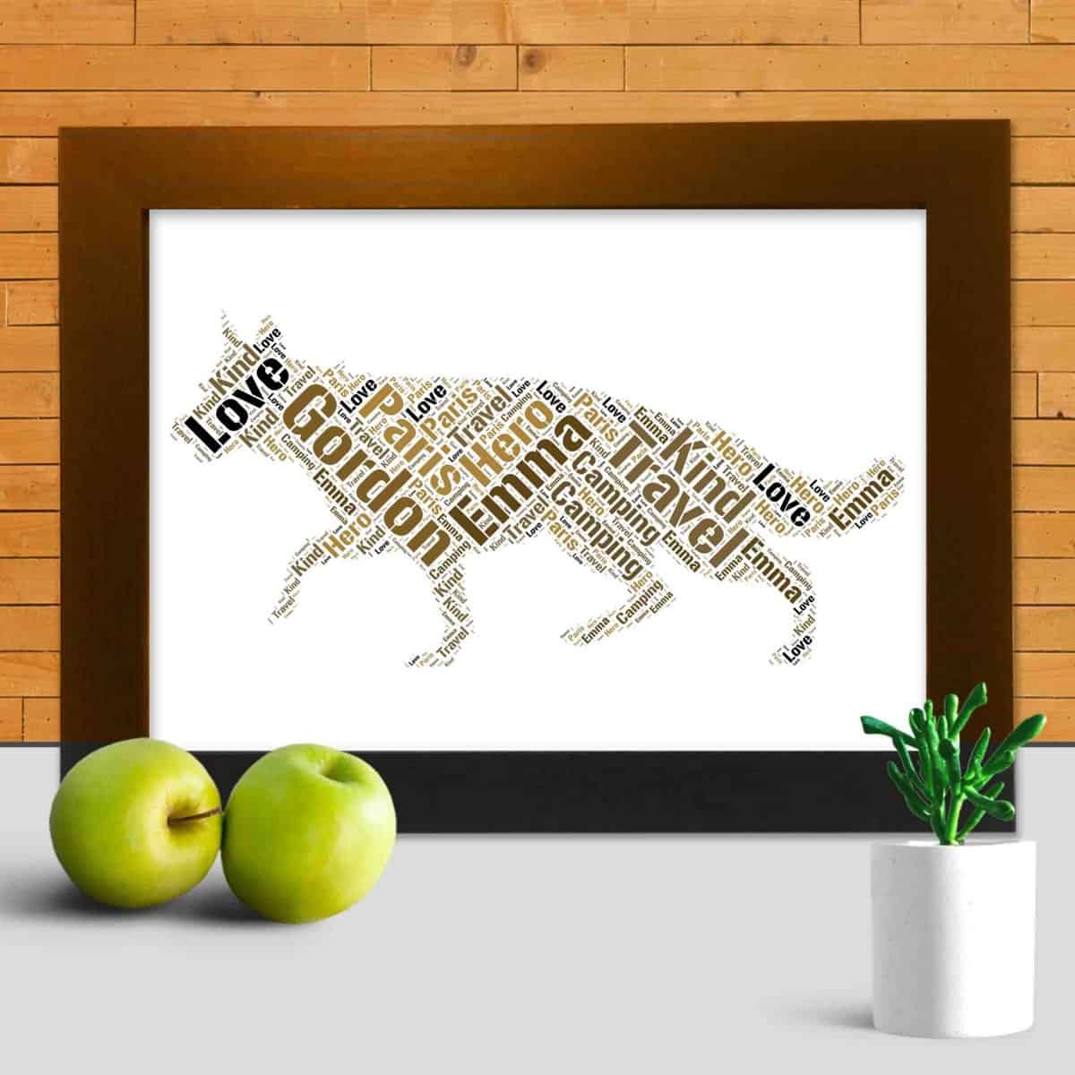 German Shepherd Dog Personalised Word Art – Custom Made Print - Image 3