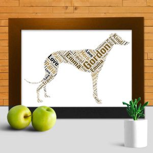 Personalised Greyhound word art