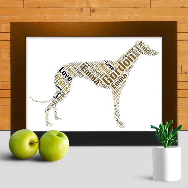 Personalised Greyhound word art