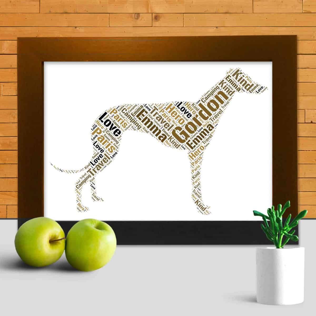 Personalised Greyhound word art