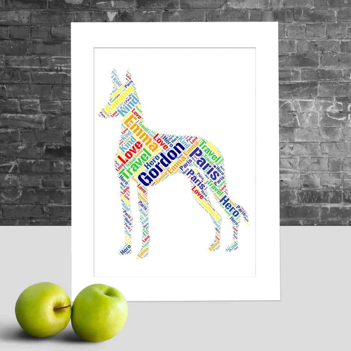 Customised Ibizan Hound Gift – Personalised Word Art Print - Image 2