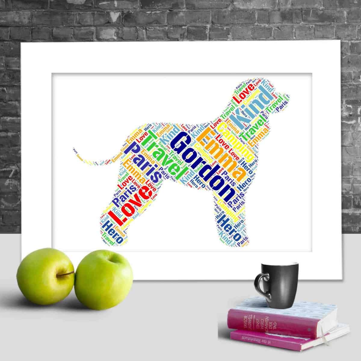 Personalised Irish Water Spaniel Word Art – Customised With Your Words - Image 2