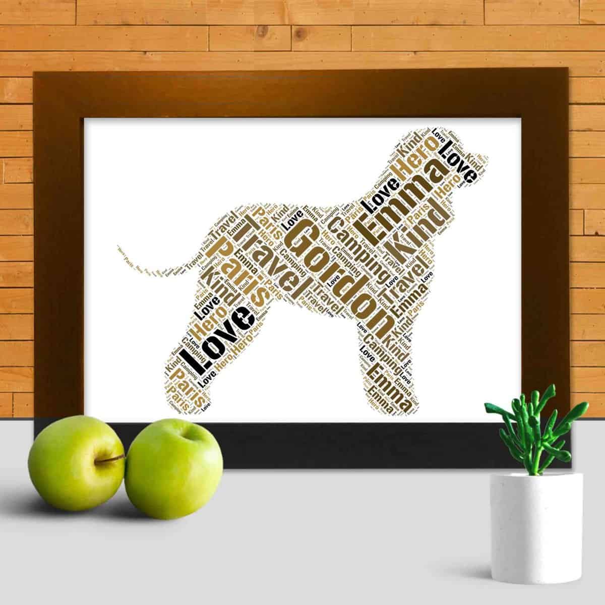 Personalised Irish Water Spaniel Word Art – Customised With Your Words - Image 3