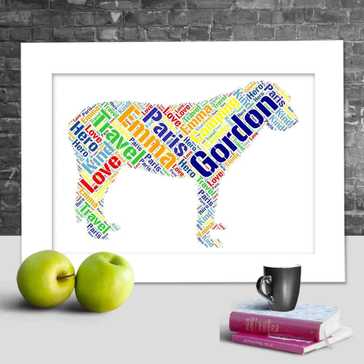 Personalised Irish Wolfhound Print – Custom Word Art Gift - Image 2