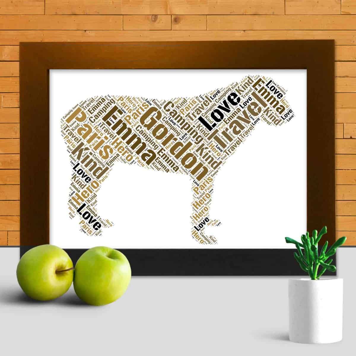 Personalised Irish Wolfhound Print – Custom Word Art Gift - Image 3