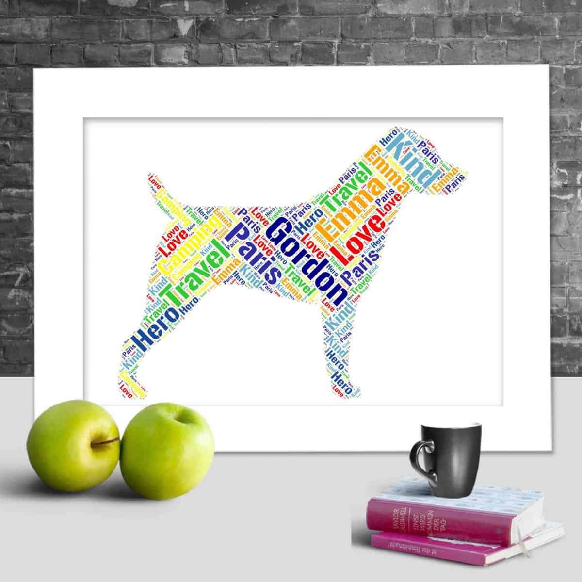 Personalised Jack Russell Terrier word art