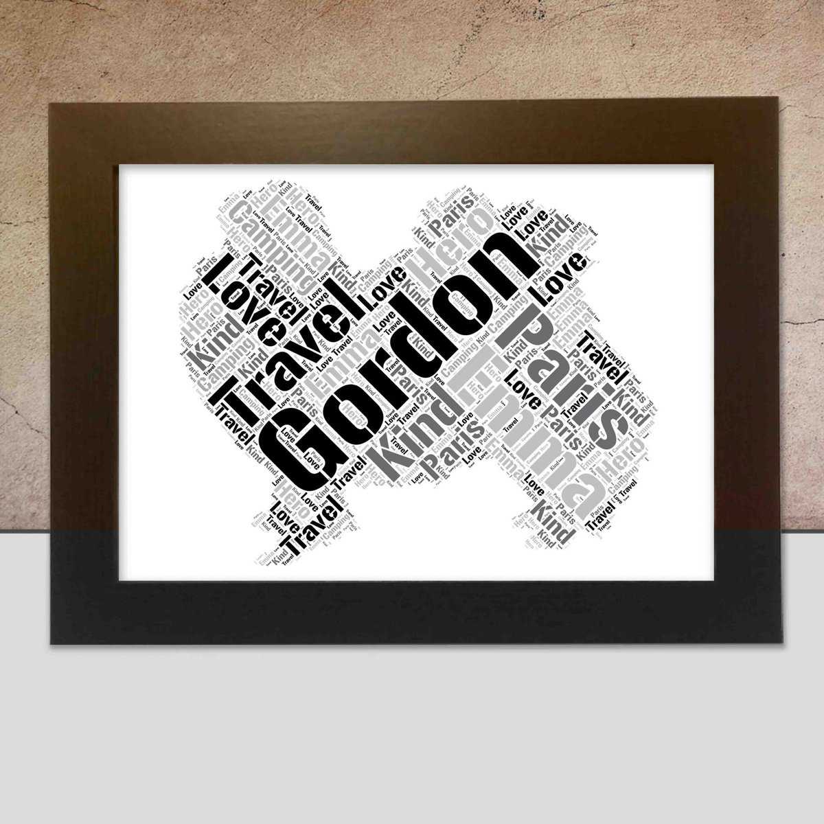 Japanese Chin Personalised Word Art – Custom Made Print - Image 2