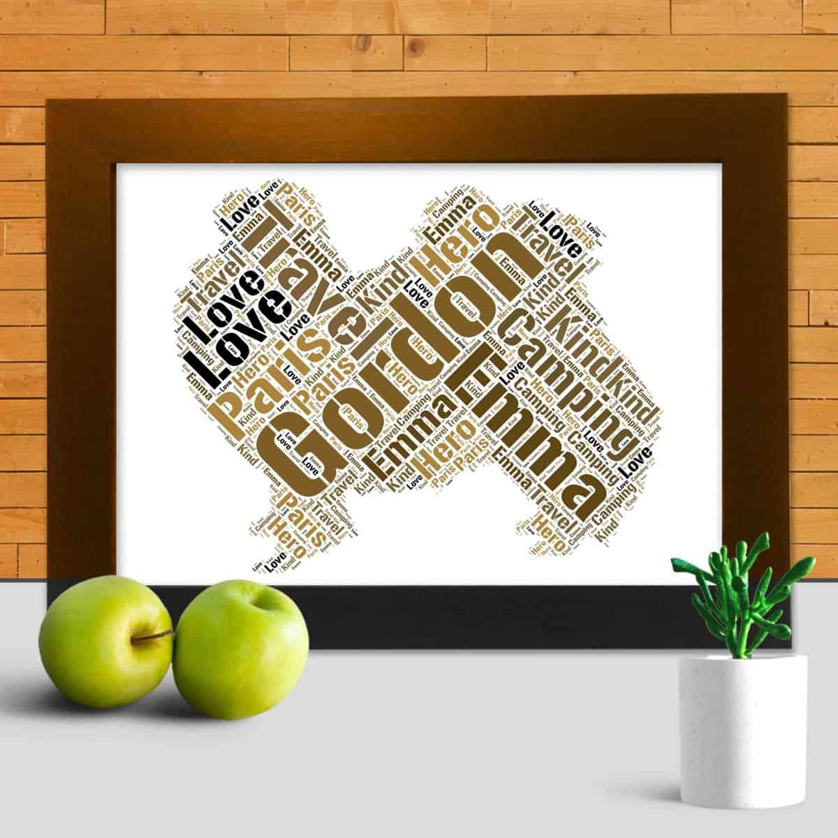 Japanese Chin Personalised Word Art – Custom Made Print - Image 3