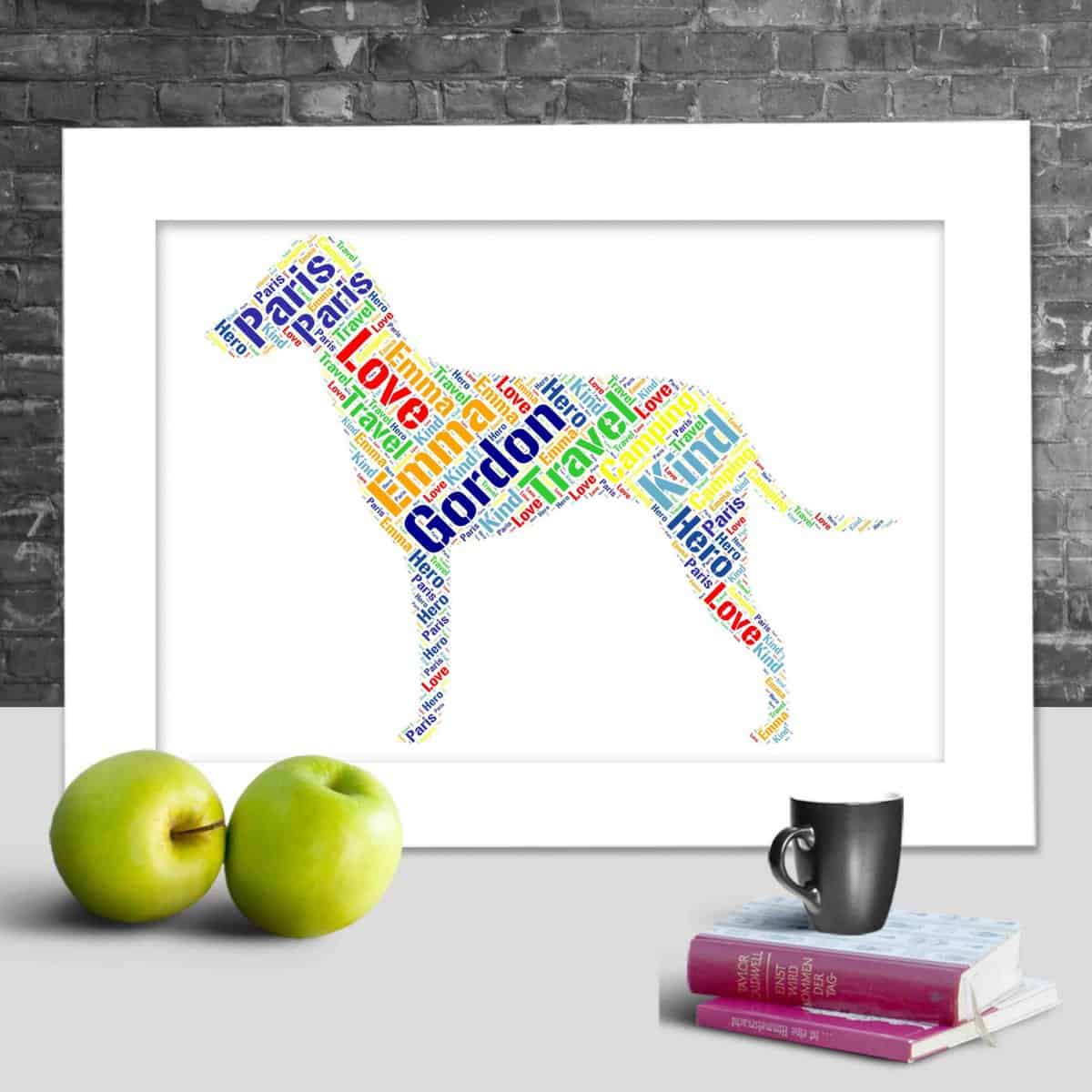 Personalised Manchester Terrier Standard Name Print – Custom Word Art - Image 2