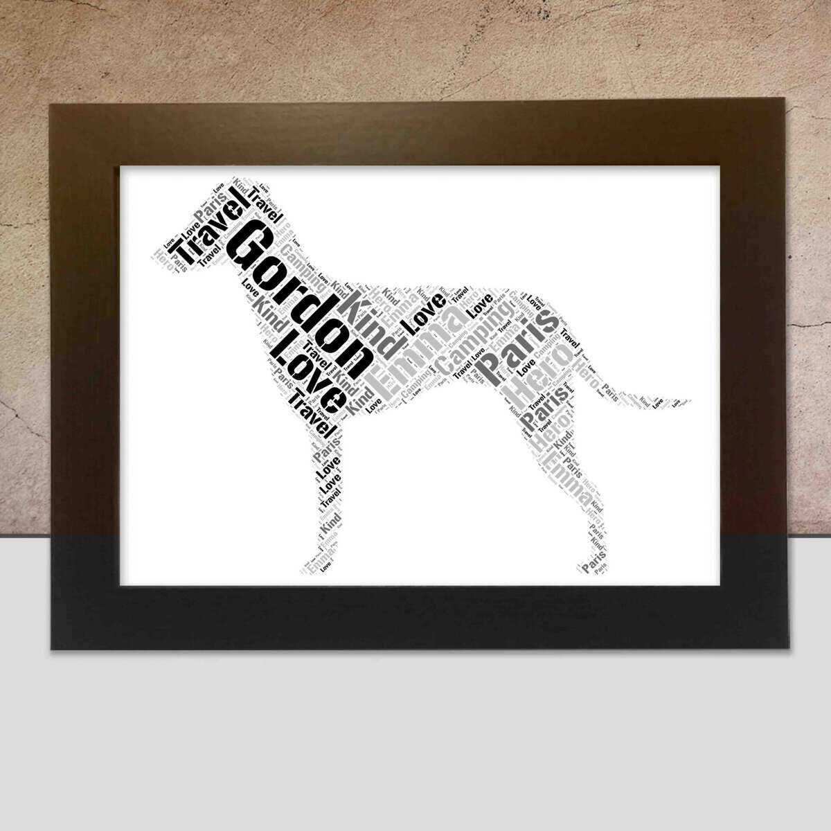 Personalised Manchester Terrier Standard Name Print – Custom Word Art - Image 3