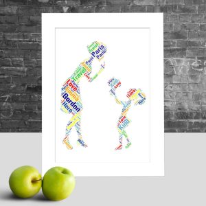 Mum daughter word art