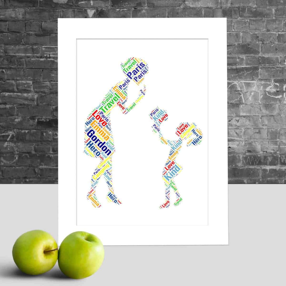 Mum daughter word art