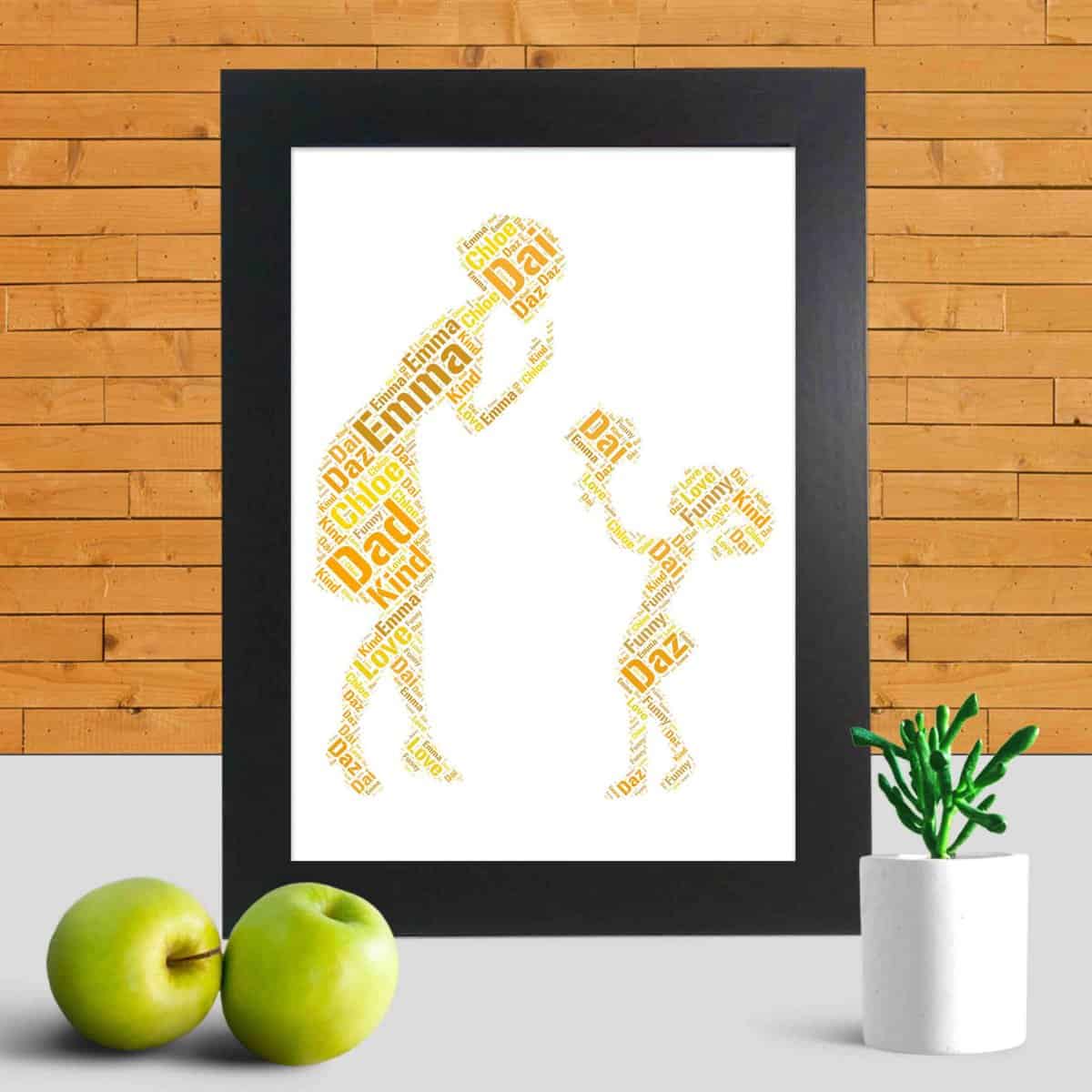 Customised Mum & Daughter Gift – Personalised Word Art Print - Image 3