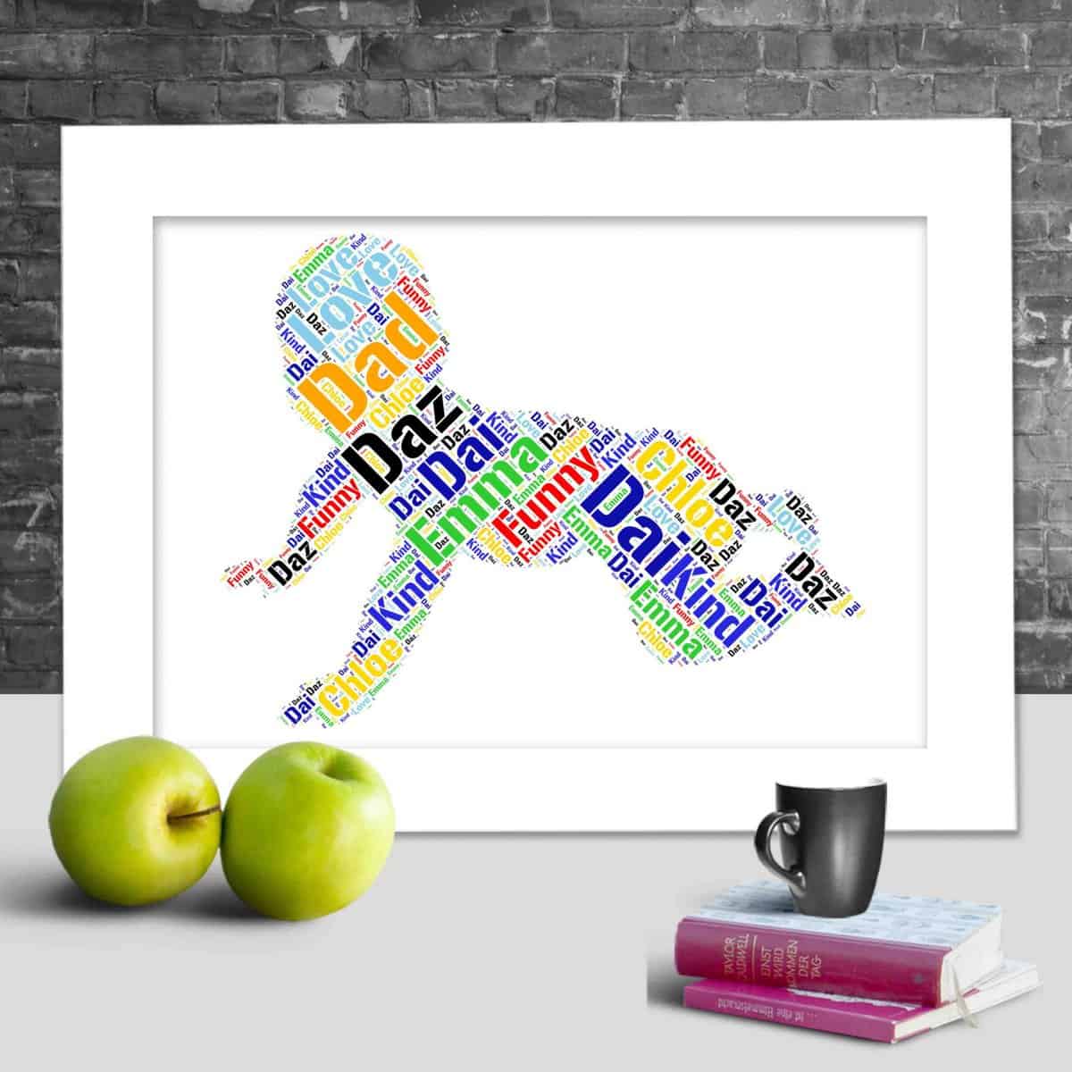 Personalised Baby Word Art Gift – Made For You - Image 2