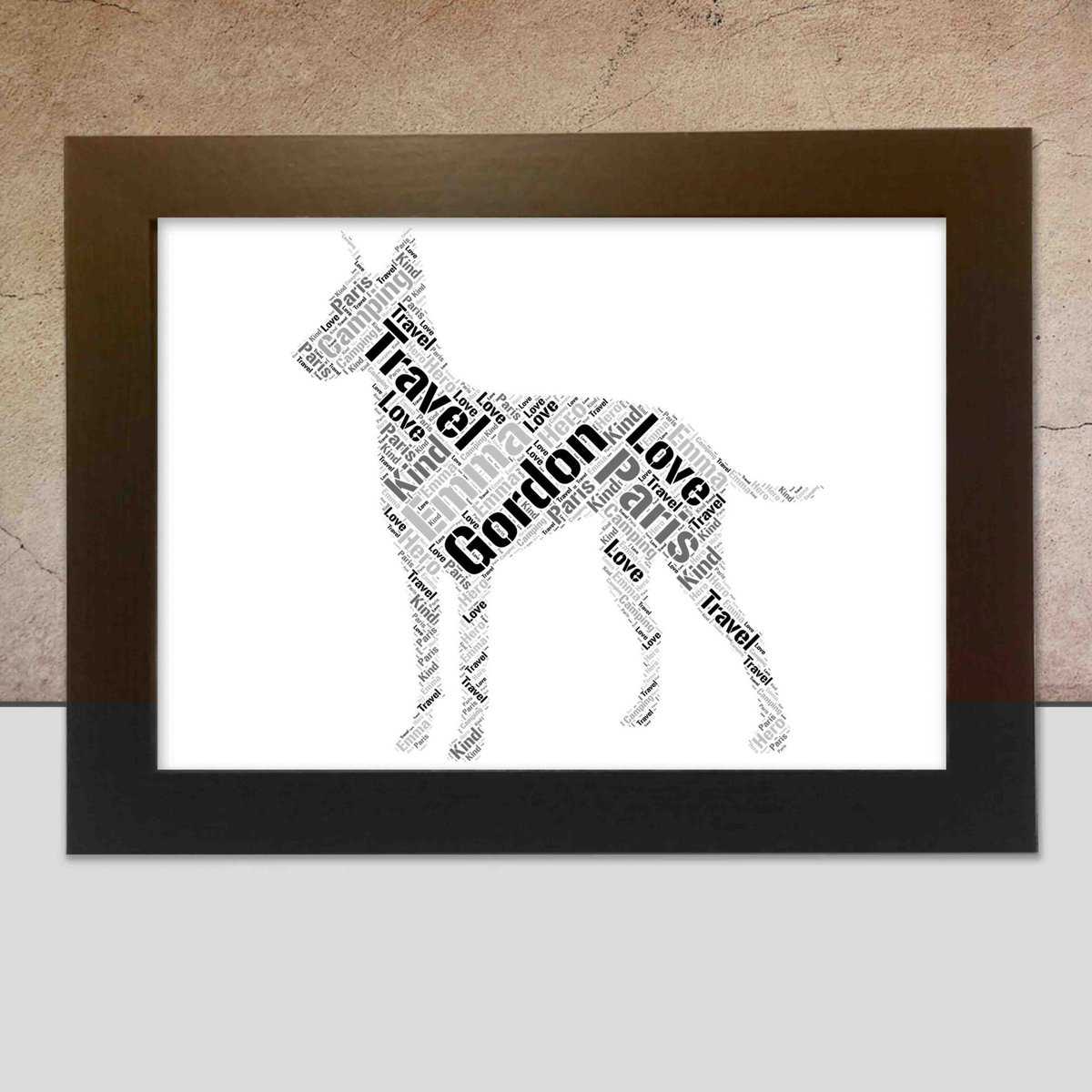 Customised Manchester Terrier Toy Gift – Personalised Word Art Print