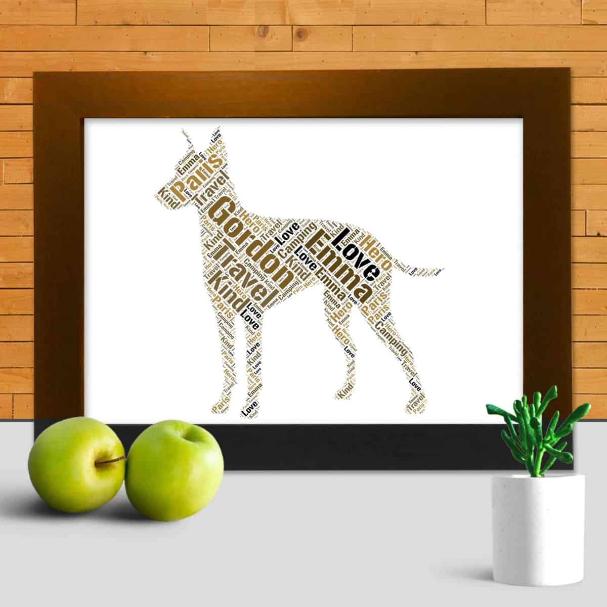 Custom Manchester Terrier Toy Print, Personalised With Your Words - Image 3