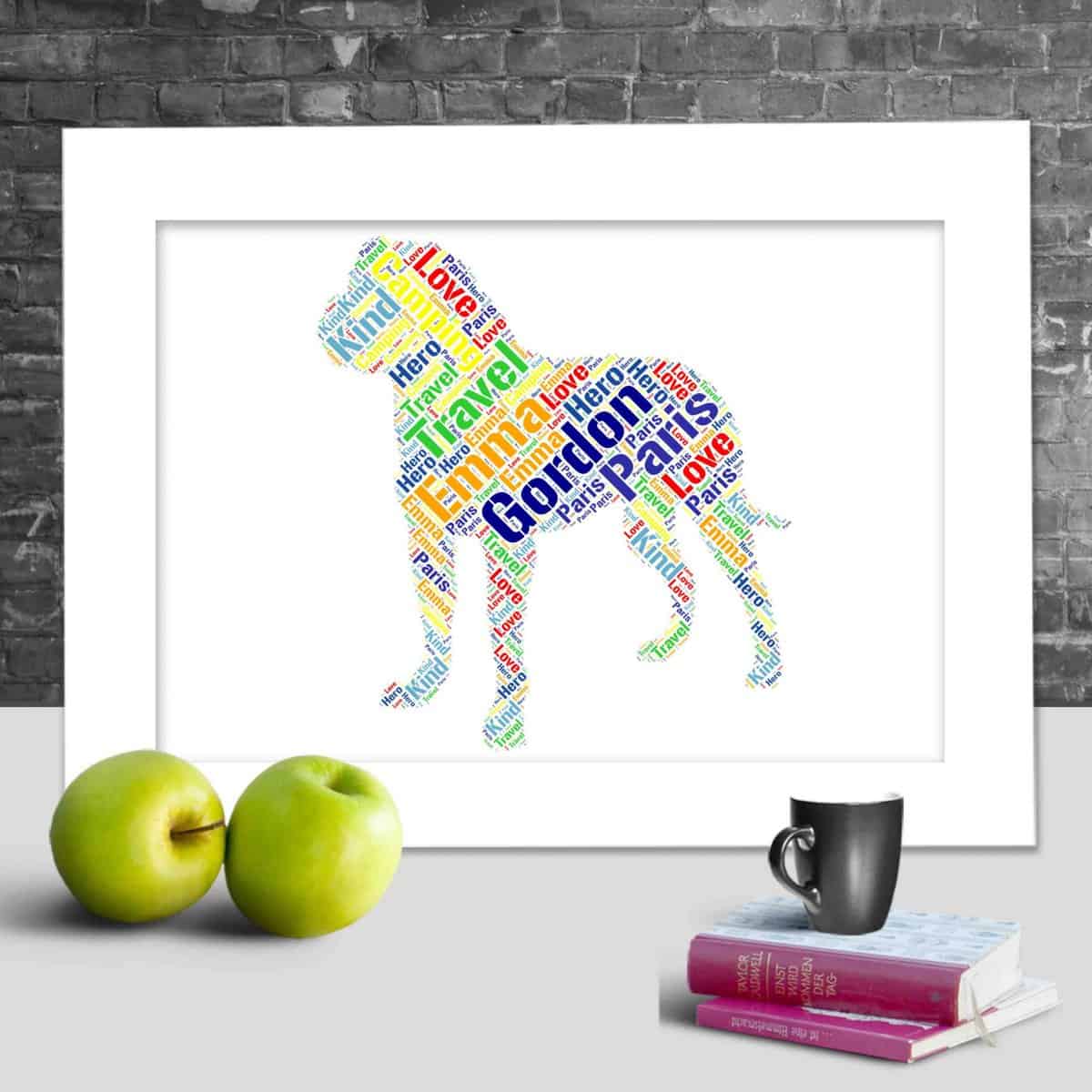 Mastiff Custom Print – Personalised Word Art Design - Image 2