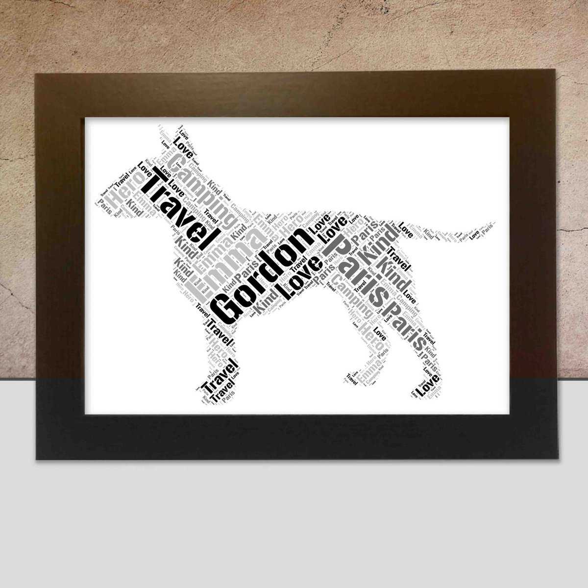Personalised Miniature Bull Terrier Word Art – Customised With Your Words - Image 2