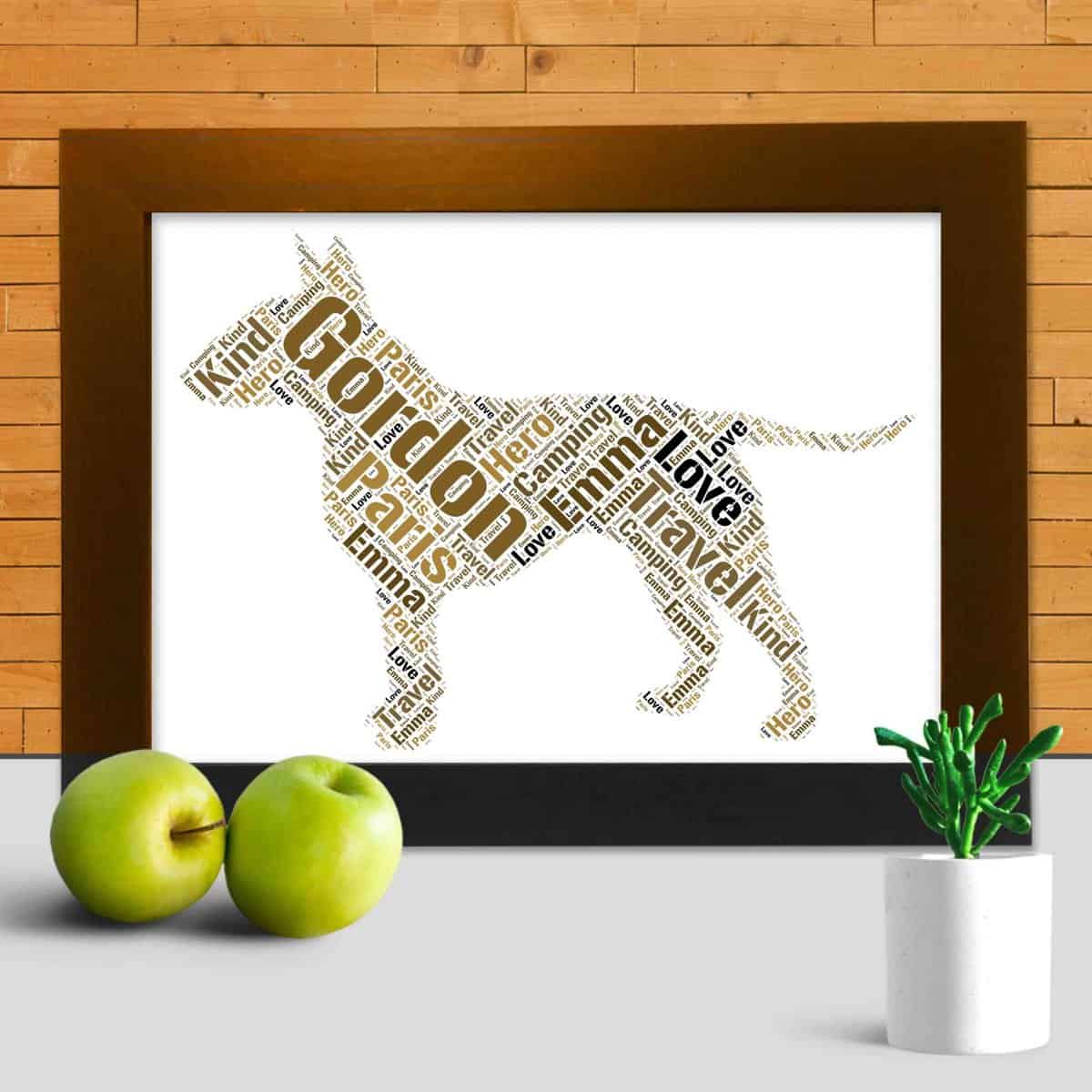 Personalised Miniature Bull Terrier Word Art – Customised With Your Words - Image 3