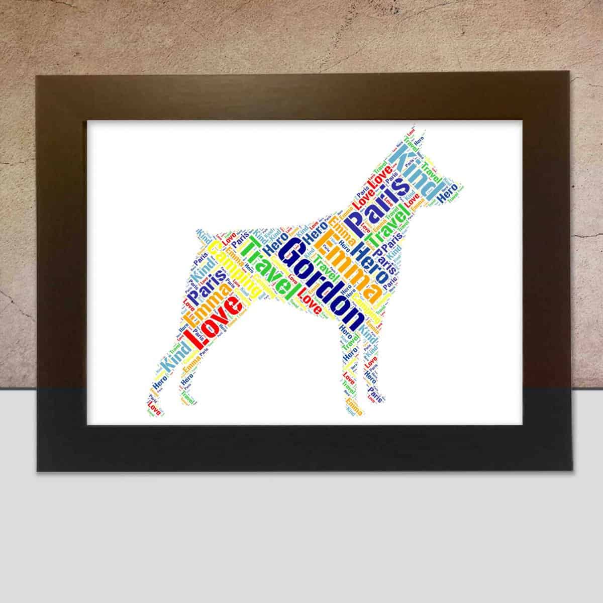 Personalised Miniature Pinscher Word Art – Customised With Your Words - Image 2