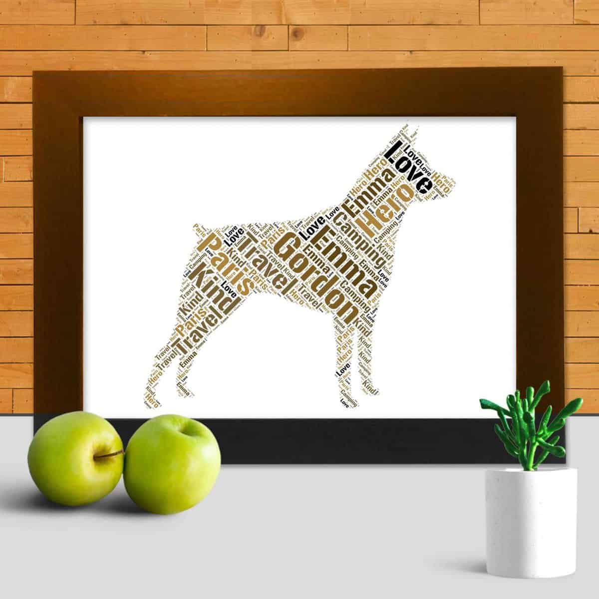 Personalised Miniature Pinscher Word Art – Customised With Your Words - Image 3