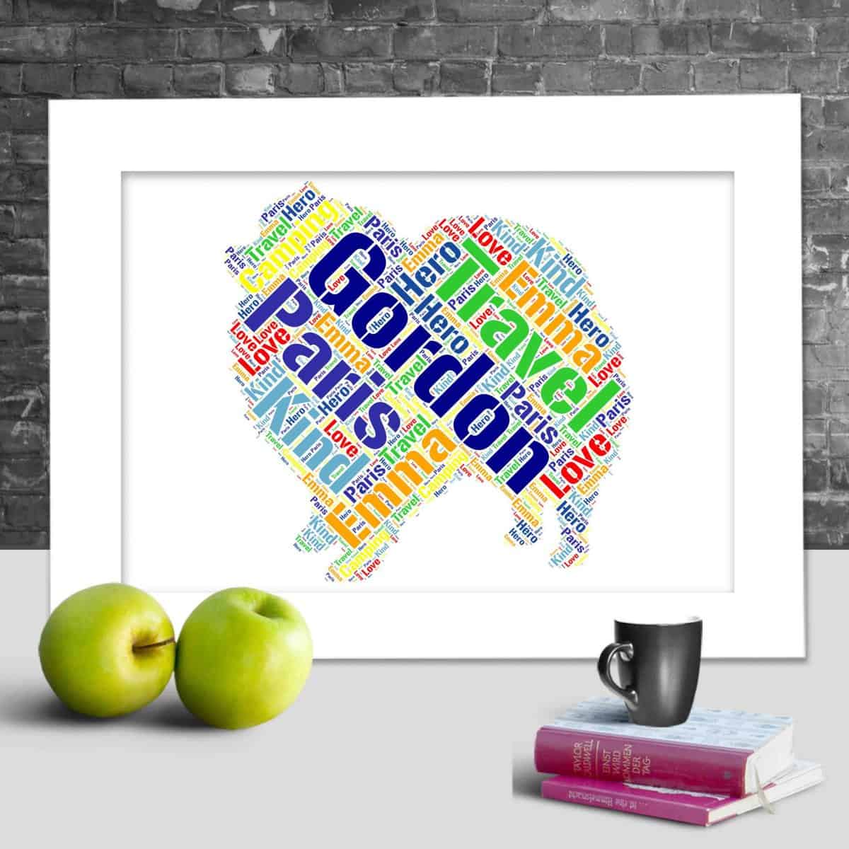 Personalised Pomeranian Print – Custom Word Art Gift - Image 3