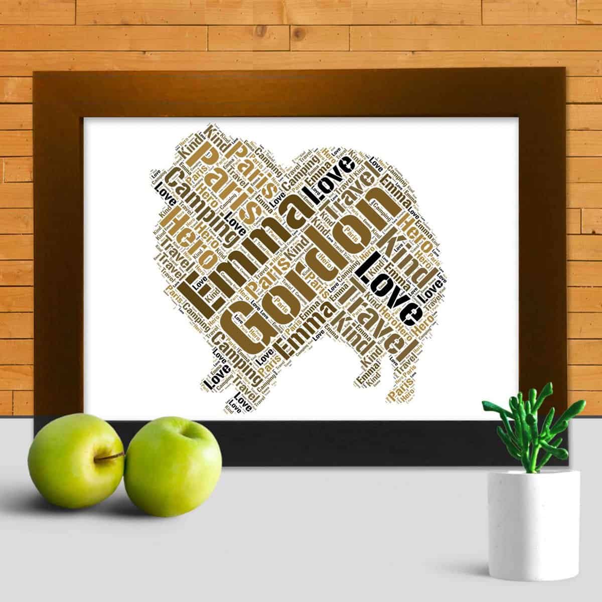 Personalised Pomeranian Print – Custom Word Art Gift - Image 2