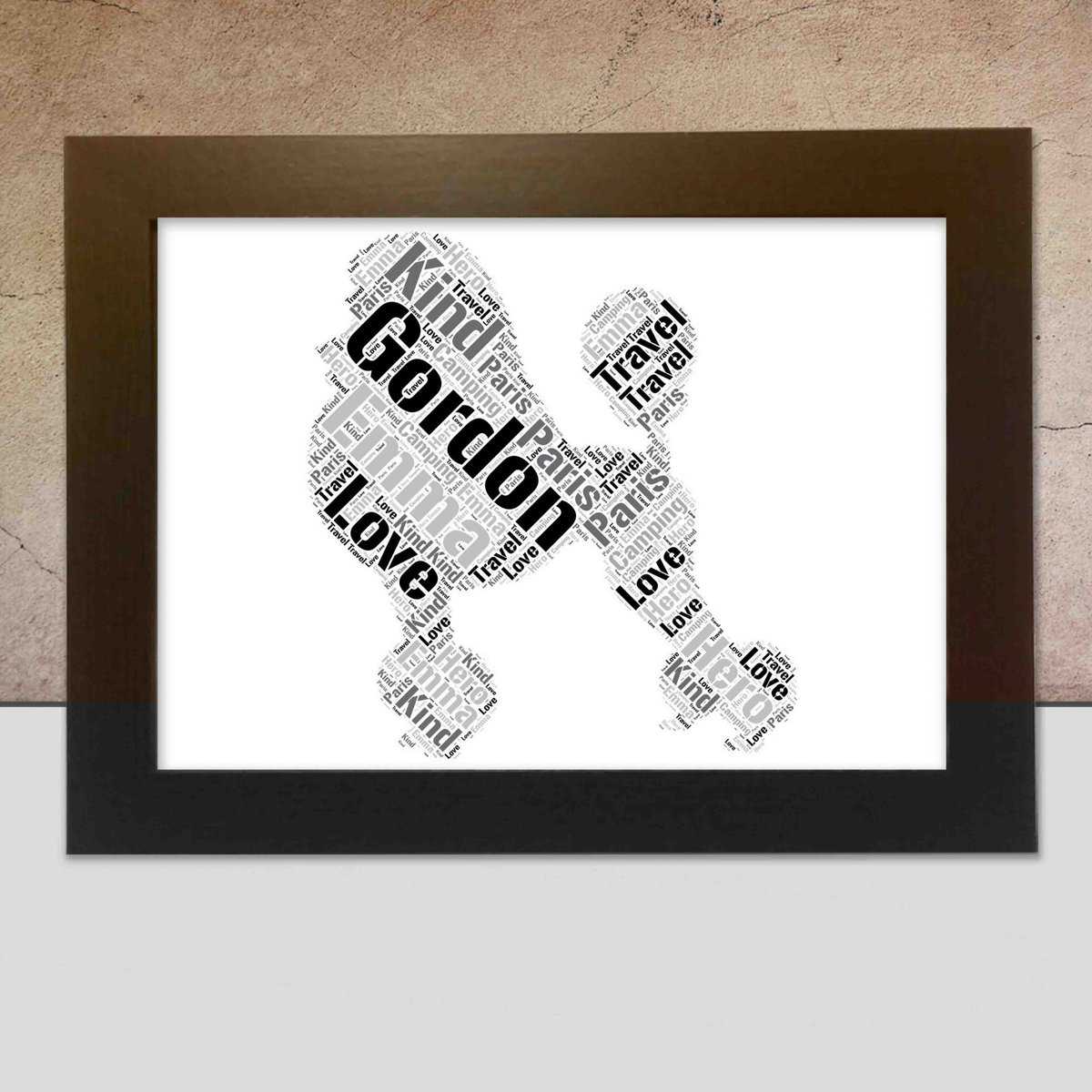Personalised Poodle Miniature Word Art Gift – Made For You - Image 2