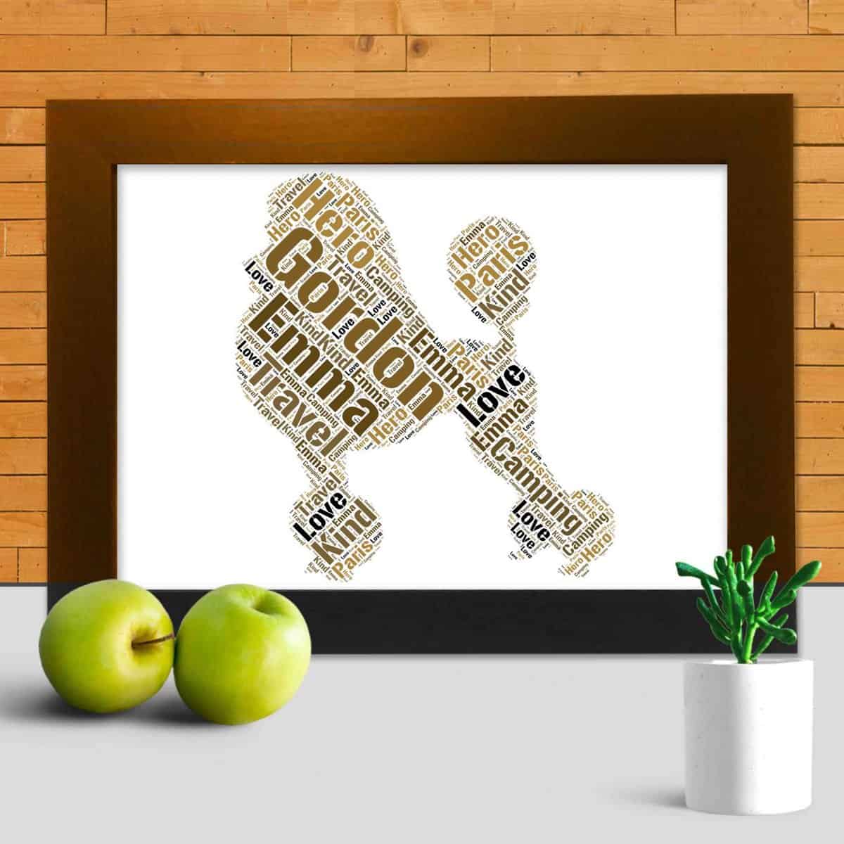 Personalised Poodle Miniature Word Art Gift – Made For You - Image 3