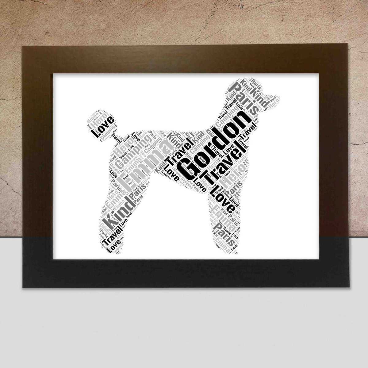 Customised Poodle Standard Print – Personalised Word Art Gift - Image 2