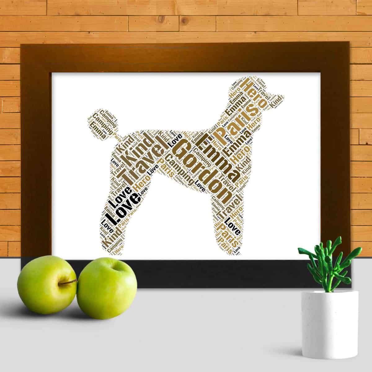 Customised Poodle Standard Print – Personalised Word Art Gift - Image 3