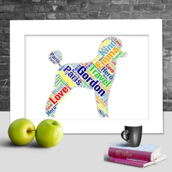 Personalised Poodle Toy word art