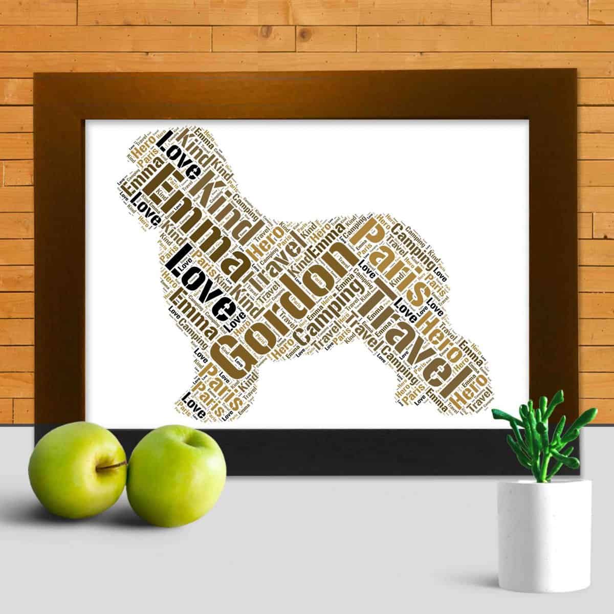 Personalised Old English Sheepdog Print – Custom Word Art Gift - Image 3