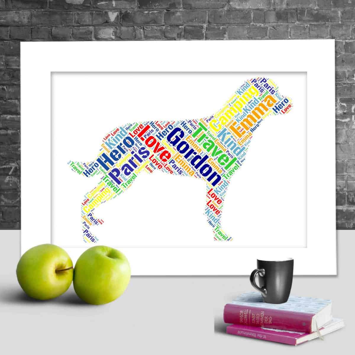 Rottweiler Custom Print – Personalised Word Art Design - Image 3