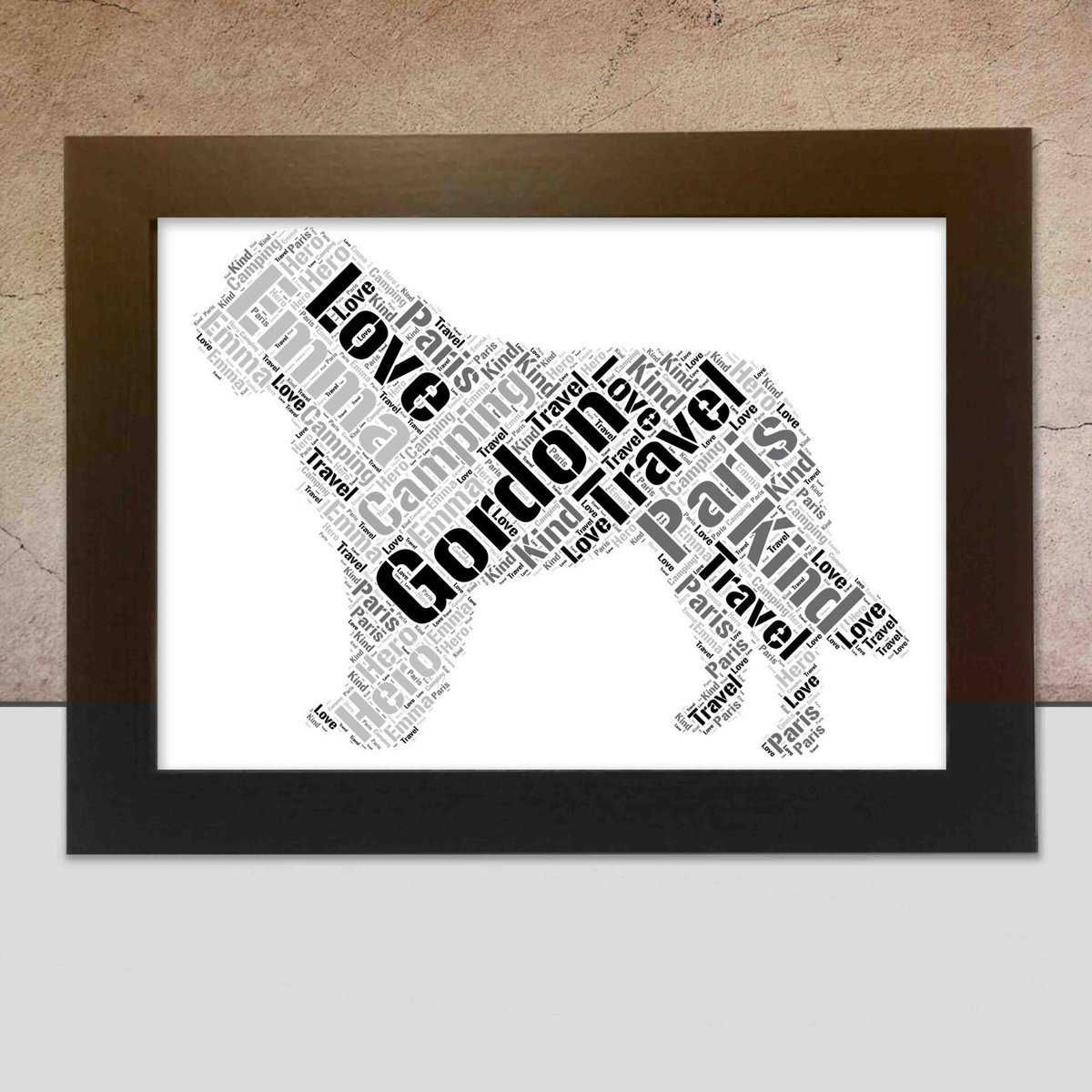 Personalised Saint Bernard Word Art – Customised With Your Words - Image 2