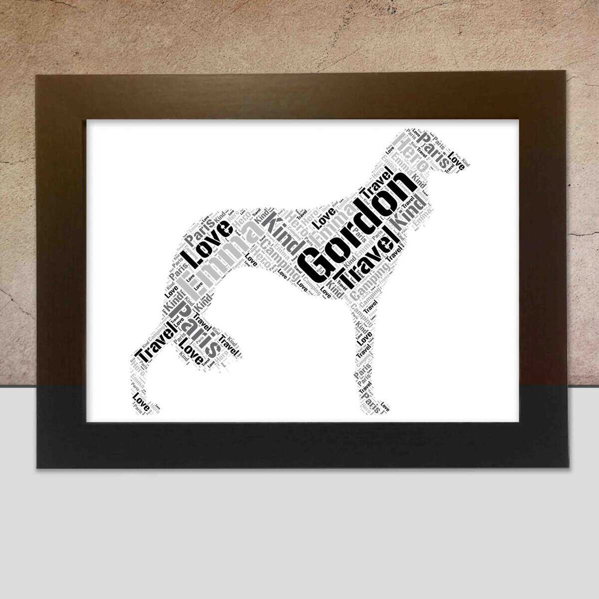 Custom Saluki Print, Personalised With Your Words - Image 2