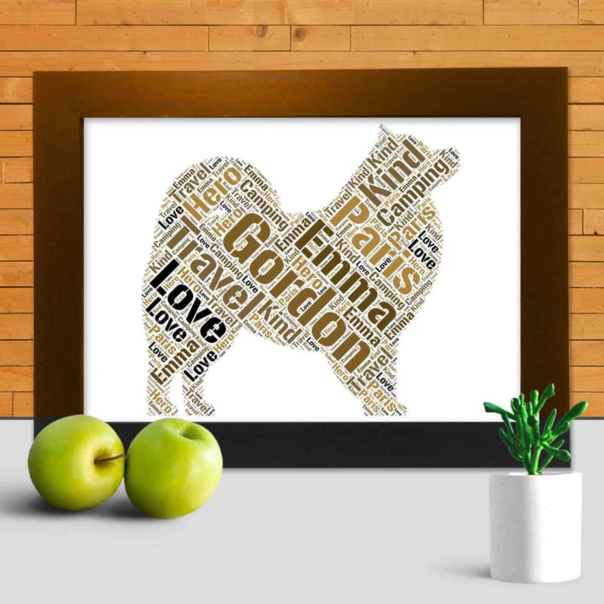 Personalised Samoyed Wall Art – Custom Made With Your Words - Image 3