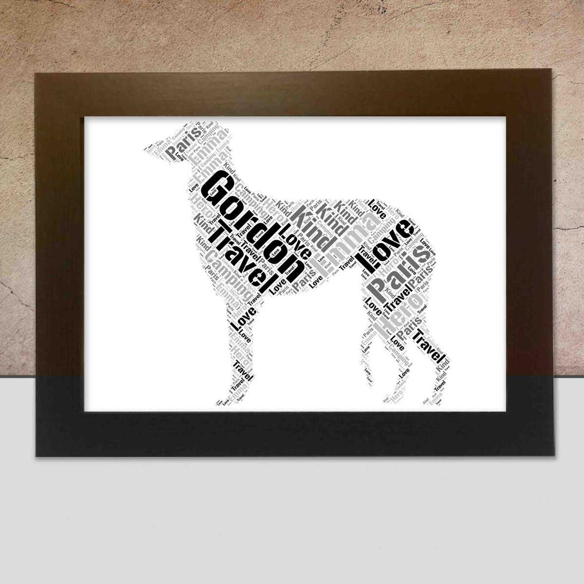 Personalised Scottish Deerhound Name Print – Custom Word Art - Image 2