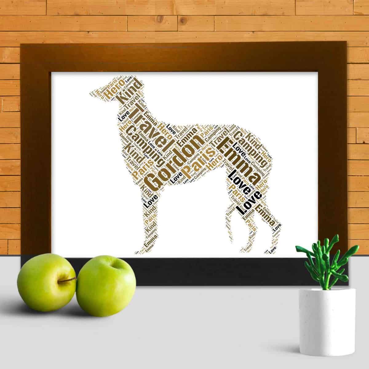 Personalised Scottish Deerhound Name Print – Custom Word Art - Image 3
