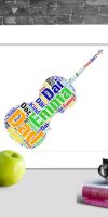 Personalised Violin word art