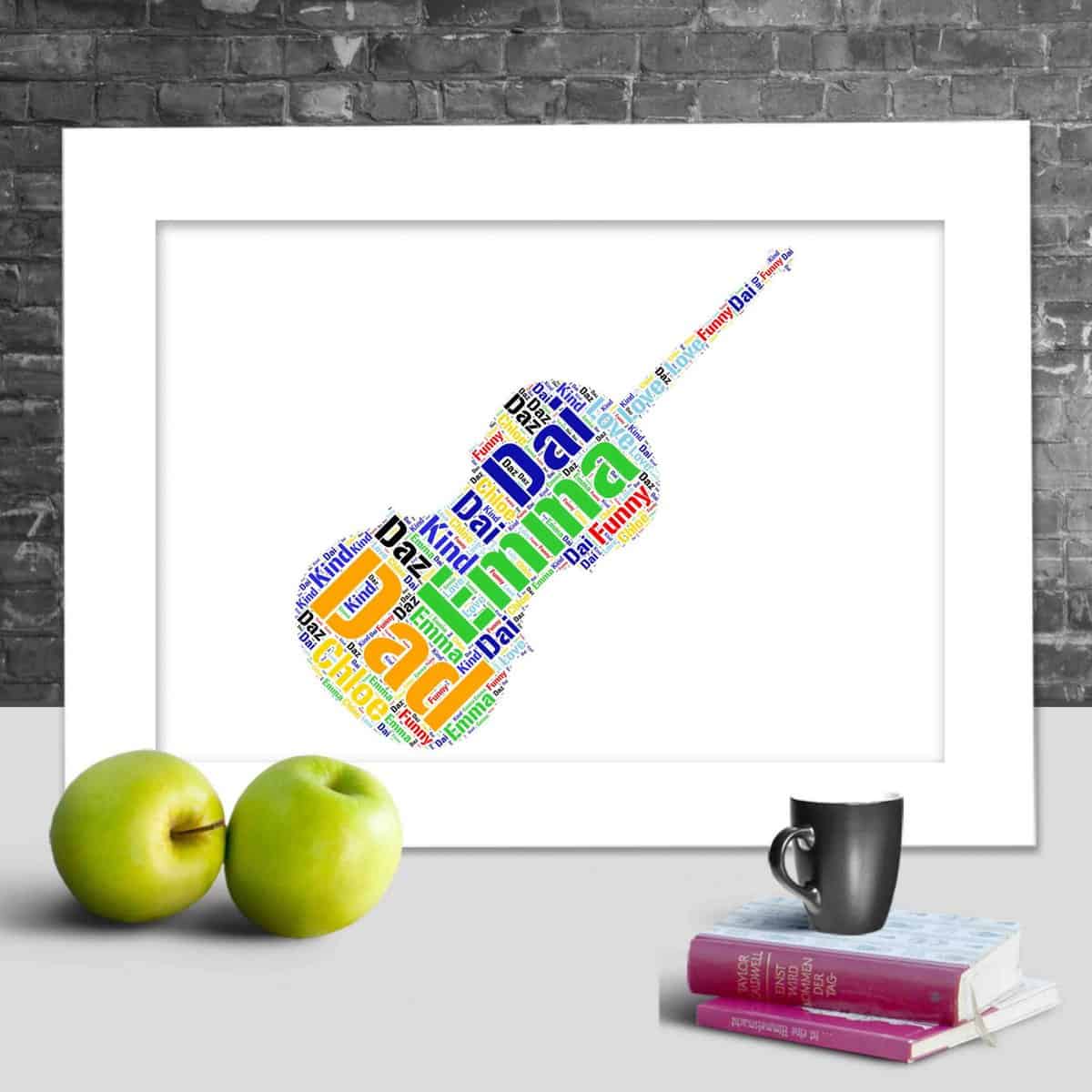 Personalised Violin word art