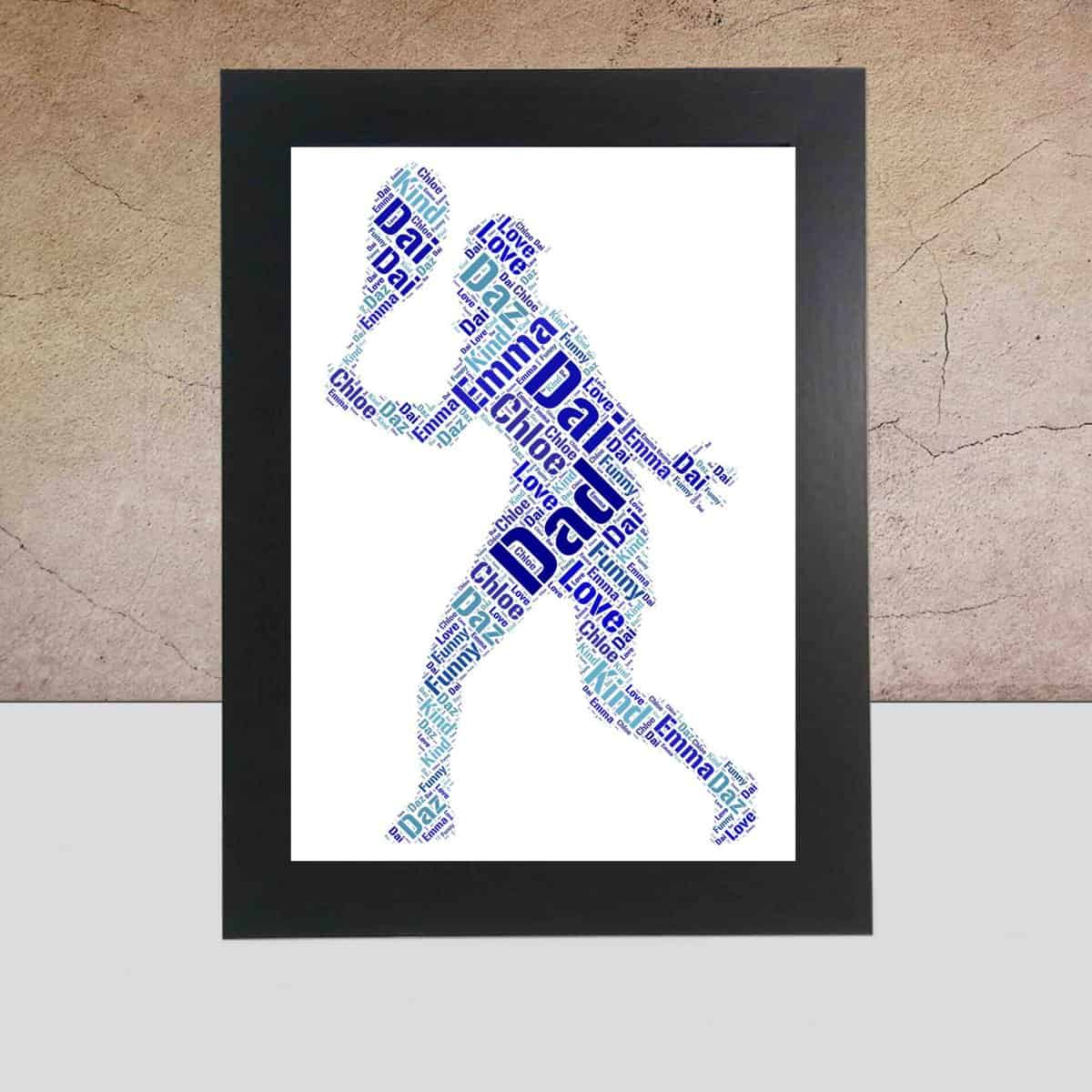 Personalised Tennis word art