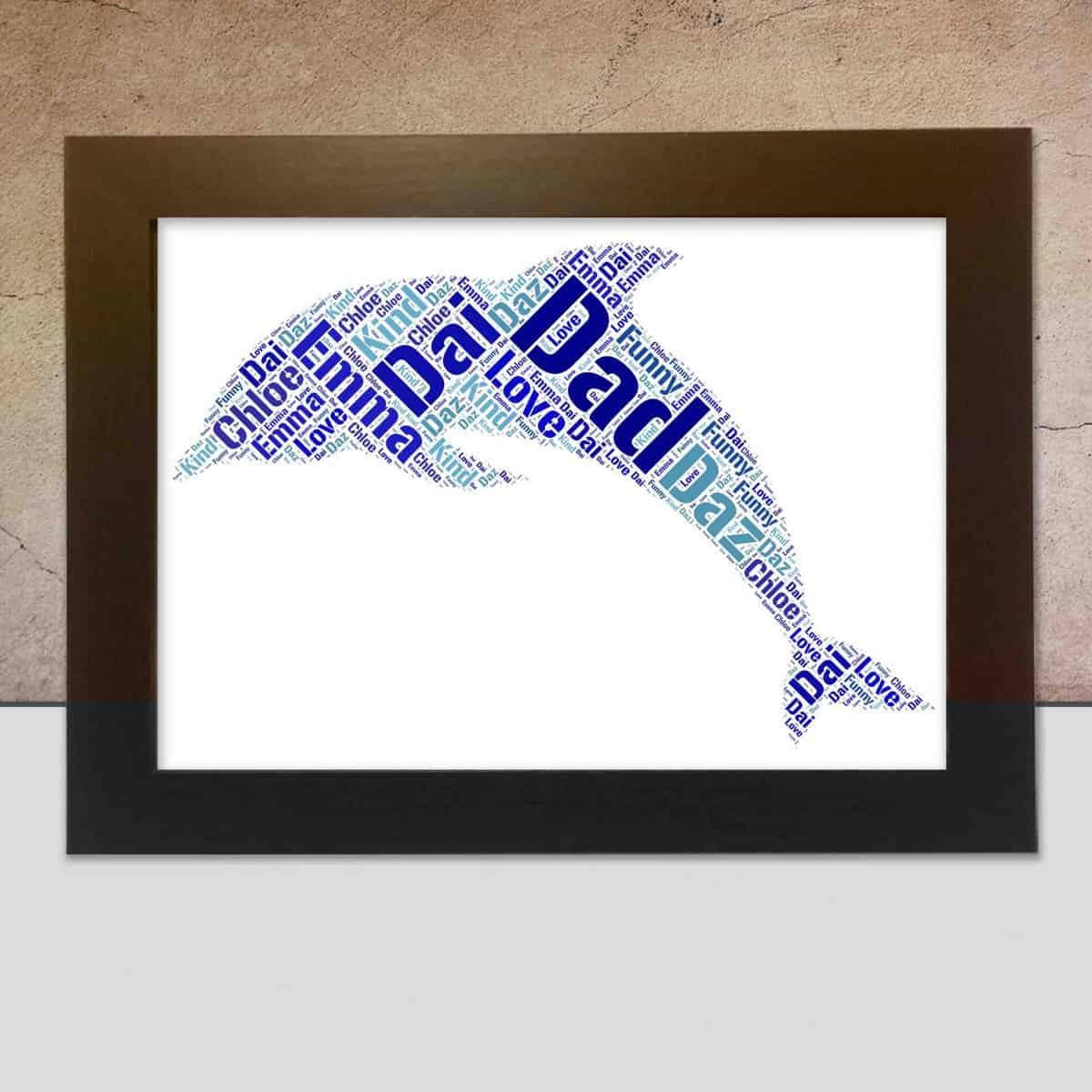 Personalised Dolphin Name Print – Custom Word Art - Image 2